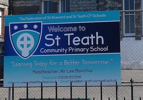 Photo Gallery Image - St Teath Primary School sign