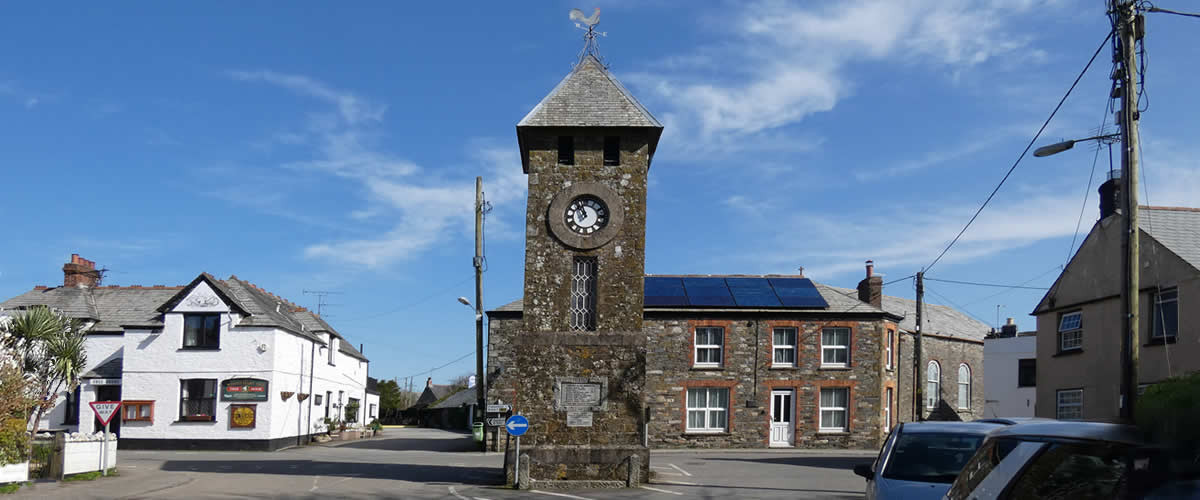 The clock tower at St Teath